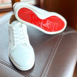 Chrisitan Louboutin Elastikid Donna Flat Calf Version Bianco (37)